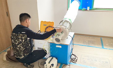 自社で気密測定を実施